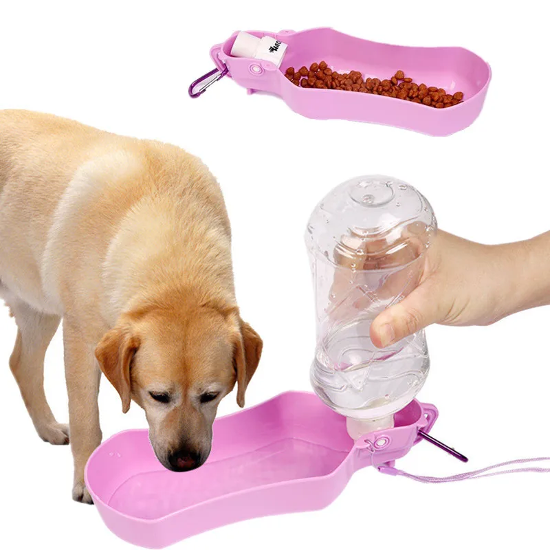 

280ml/518ml Outdoor Portable Travel Drinking Water Bottle for Dogs Puppy Cat Pet Feeding Water Food Dispenser Feeder Bowl Cup