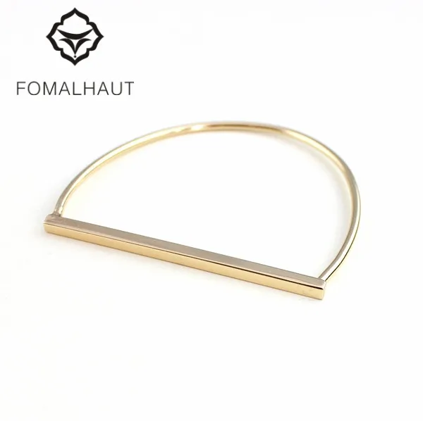 

FOMALHAUT Fashion Simple plated Gold Simple semicircl bracelets & bangles for women XX-65