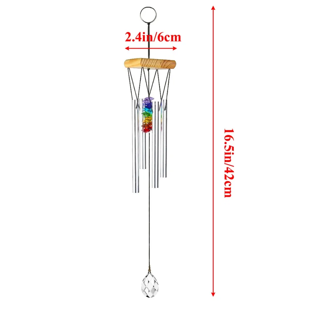 H& D колокольчики с Радужная чакра Защита от солнца Ловцы хрустальный шар Призма Windchime Encore коллекция ручной работы ремесло