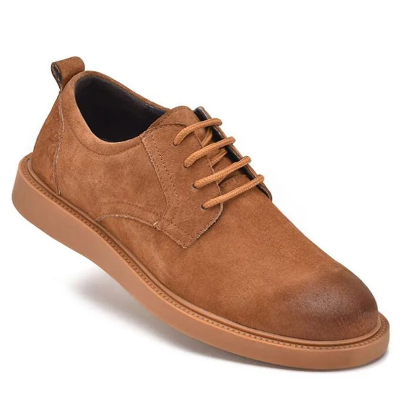 

LAIDILANGTU 2018 spring autumn new men's shoes wild casual men's leather low cut tide shoes short boots round head casual shoes