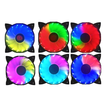 

COOLMOON Computer Case PC Cooling Fan RGB Adjust LED 120mm Quiet + IR Remote For cpu(6pcs)