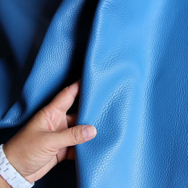 

30*30CM Blue embossed leather leather DIY leather pure imported hand thick 2mm
