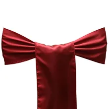 100 шт. сатиновая лента для банкета, свадебные банкетные галстуки-бабочки, украшение для стула " x 108", фабрика