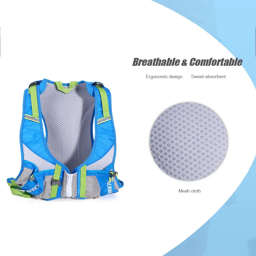 AONIJIE 8L Unisex Running Backpack with 1.5L Water Bag for Outdoor Sports