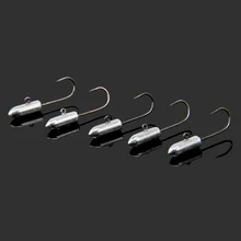 5pcs/lot Trulinoya high quality Lead jig head 0.8g 1.8g 26mm/29mm carp fishing hooks soft lure hooks bait hooks single hook