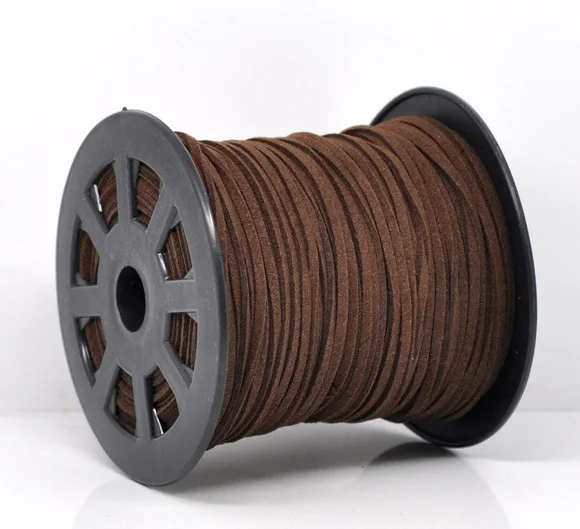 

Кофейный бархатный шнур для ожерелий/кистей, 2,5 мм * 1,5 мм, 1 рулон (95 м), бесплатная доставка