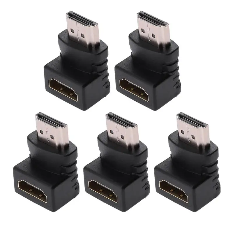 1 шт./2 шт./5 шт. HDMI штекер Женский адаптер преобразователь удлинитель 90 градусов