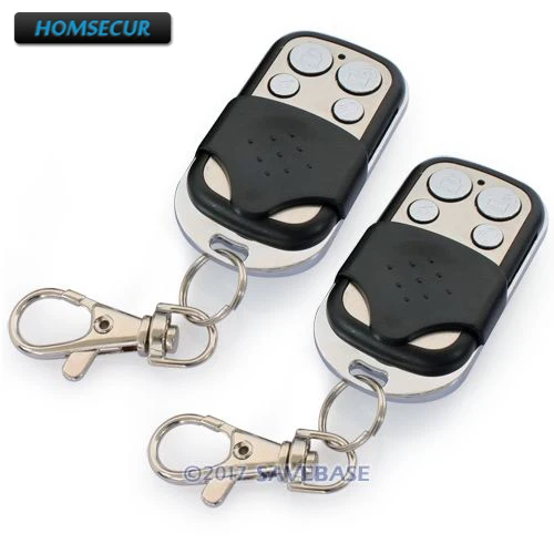 HOMSECUR 2Pcs 4CH RF Metallic Remote Control Keyfob A4 For Our 433MHz Home Security font b
