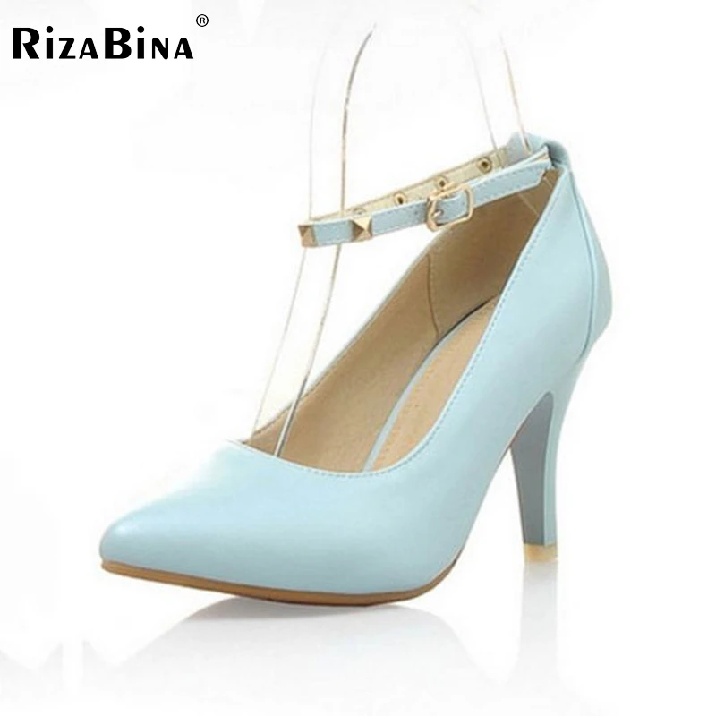 

women stiletto high heel shoes lady buckle sapatos quality footwear platform fashion heeled pumps heels shoes size 34-43 P17153