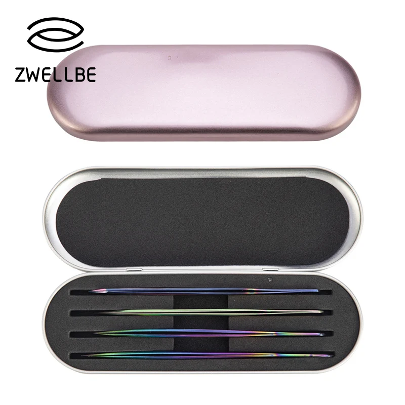 Щипцы для наращивания ресниц zwellbe коробка хранения портативные щипцы макияжа