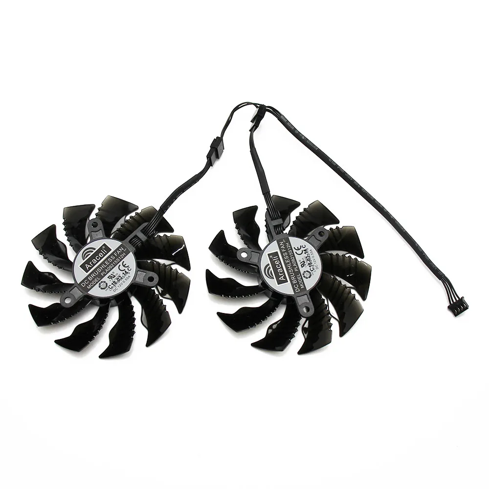 87mm T129215SU PLA09215S12H 4Pin 42mm Cooler Fan For Gigabyte GeForce GTX 960 GTX 950 R9 390 380 Graphics Video Card Cooling Fan