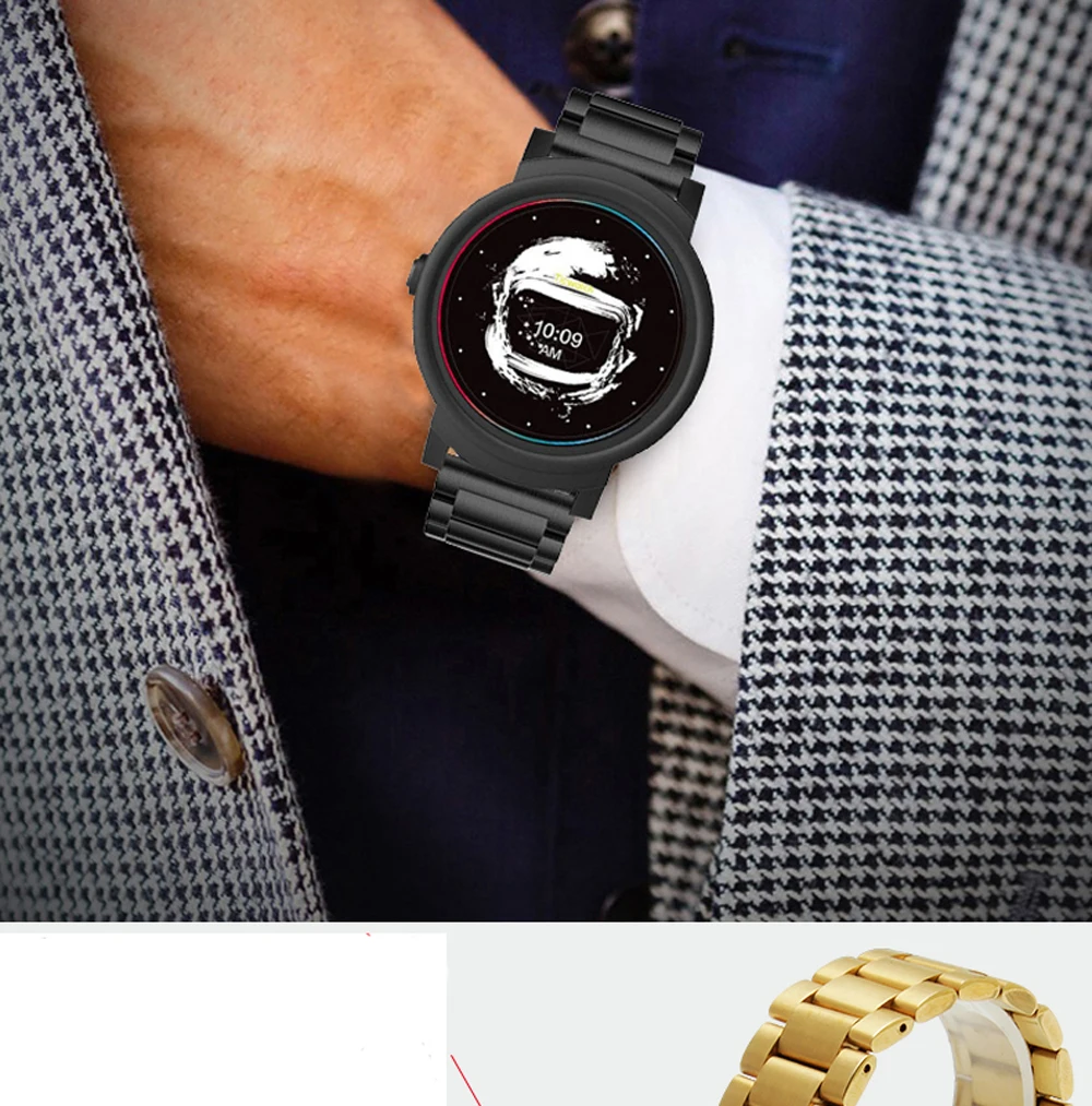 PEIYI для Tic Watch C2, сменный ремешок из нержавеющей стали, ремешок на запястье 20 мм/22 мм, ремешок на запястье для Ticwatch 2/E