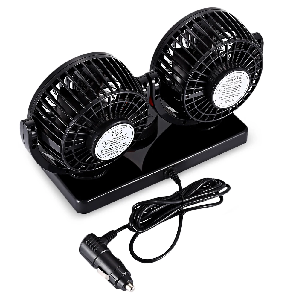 Mitchell DC 24 V Мини двойной вентилятор автомобиля 2 шестерни 360 градусов вращающийся