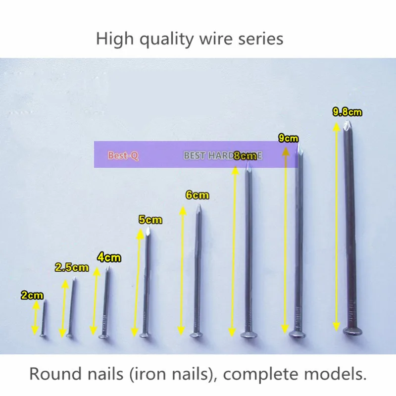 Круглые гвозди, гвоздь деревянный Юань прибивал 0,5 1 2 2,5 3 4 дюйма всей посылка