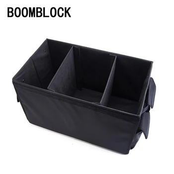 

BOOMBLOCK Universal Car Styling 3 Rooms With Covers Trunk Waterproof Foldable Capacity Vehicle Storage Box organizer Accessories