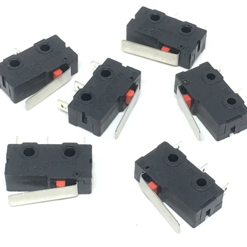10Pcs Set Mini 3-Pin Tact Switch KW11-3Z 5A 250V Round Handle Clock Microswitch 828 Promotion 5