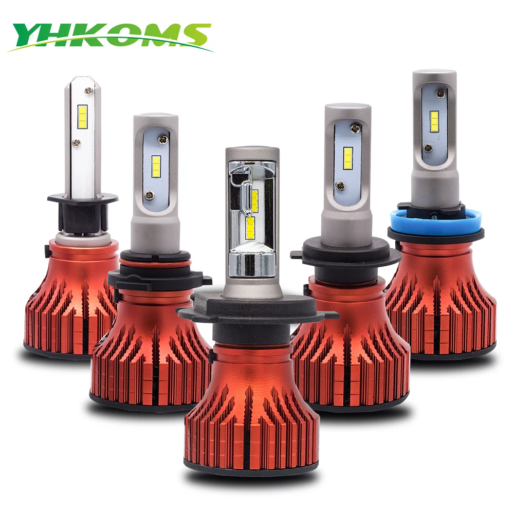 YHKOMS СВЕТОДИОДНЫЕ Фары H4 H7 H11 светодиодные лампы H1 H3 H8 H9 9005 HB3 9006 HB4 Автомобильные 60