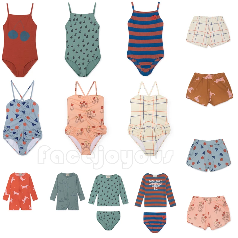 

Kids Swimwear 2019 Summer Baby Girls Bikini Apples Cherry Swimsuit Children Boys Swim Shorts Overalls Swimming clth