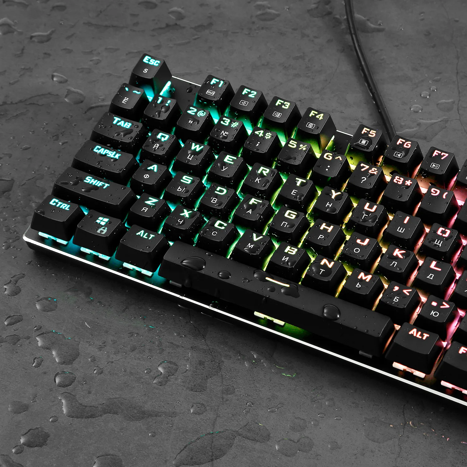 Z88 Tenkeyless RGB механическая клавиатура русские Letters Clicky переключатель компактная металлическая верхняя панель 81 клавиша клавиатура для геймера Typist