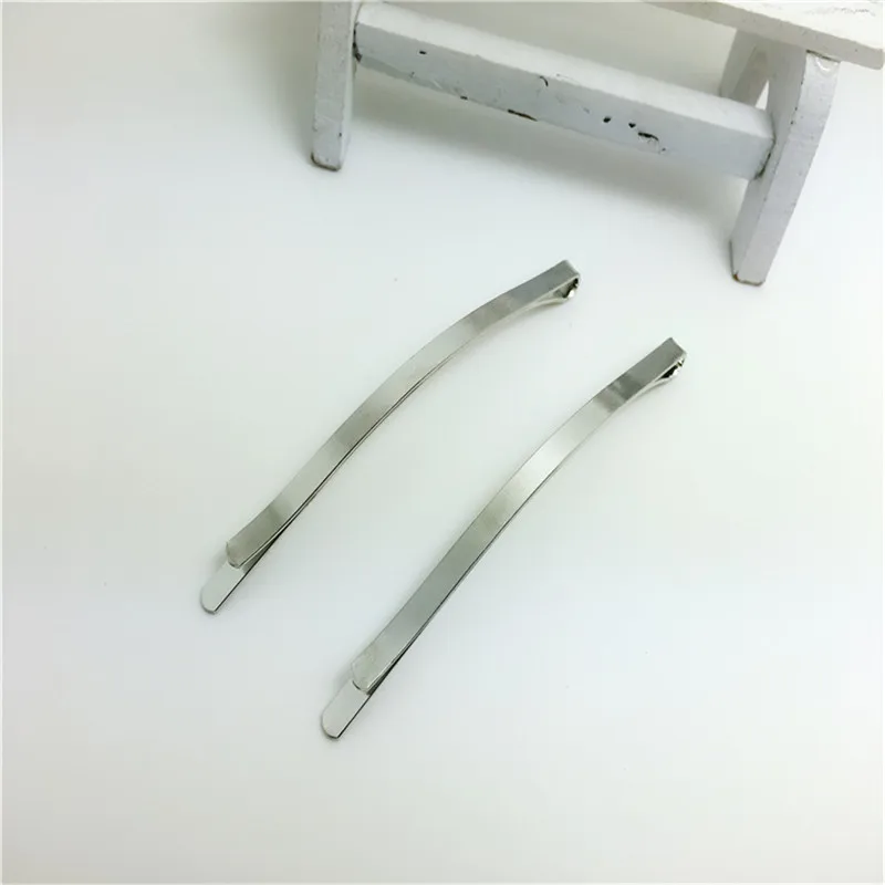 10 шт. DIY Серебряная Золотая металлическая прическа плоская изогнутая заколка для