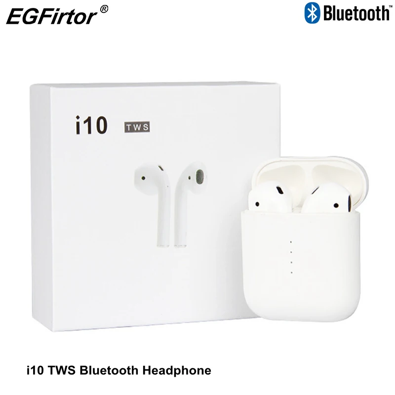 

i10 TWS Bluetooth Headphone Wireless Bluetooth HeadSet Rechargeable Earbuds Support Touch Control Wireless Binaural Calling