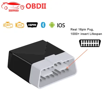 

ELM327 OBD2 Scanner V1.5 Bluetooth 4.0 Fault Code Reader for Android/IOS/Windows multi-brands elm327 Scan tool OBDII 9 protocols