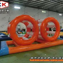 Пользовательские большие водные виды спорта надувные плавающие в воде препятствия в кадрах бассейнов