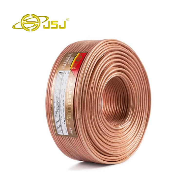 Лучший JSJ 14ga 600 прядей 2*2.36 мм DIY Hifi OFC прозрачный громкий Динамик Провода кабель для домашнего кинотеатра DJ системы стерео high end