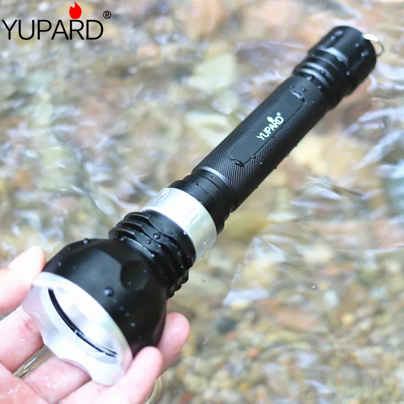 YUPARD XM-L2 светодиодный T6 светодиодный аквалангист фонарик водонепроницаемый аккумуляторная 18650 Кемпинг для охоты, дайвинга свет