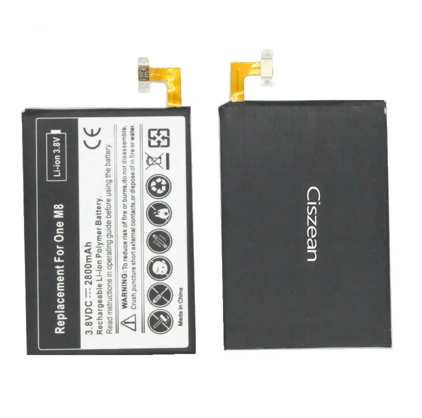Ciszean 1x2800mAh B0P6B100 BOP6B100 Сменный аккумулятор для HTC ONE 2 M8 Ace M8x One Max plus W8 E8 M8T M8W|battery for|battery