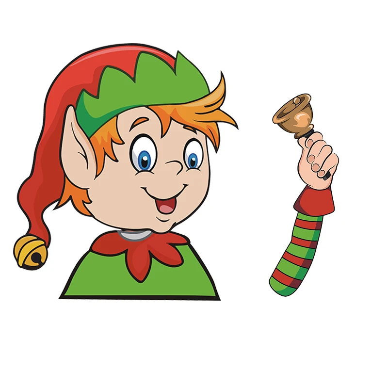 Lovely Elf Shaking the Bell Waving Wiper Decals PVC Car Styling Rear