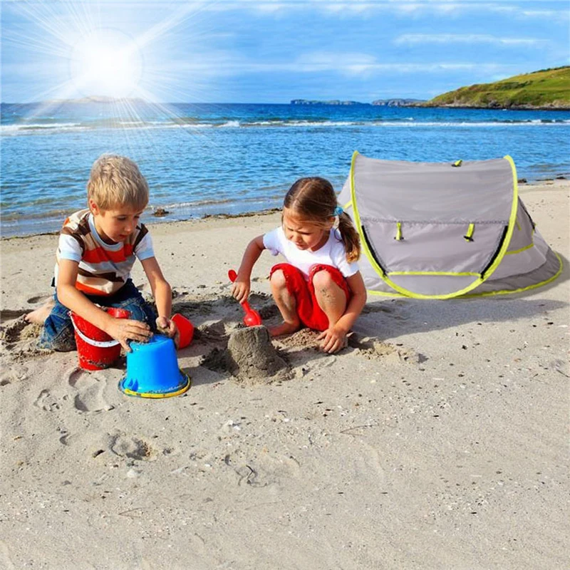 Portable Baby Bed Toy Beach Tent UPF 50+ Sun Shelter Folding Play House Ball Pool Tipi For Outdoor Travel Bed Mosquito Net Toy (8)