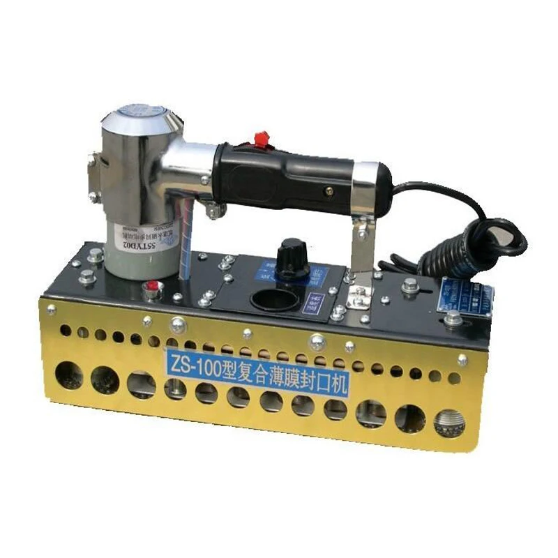 

Portable Continuous Plastic Bag Sealing Machine Manual Chain Compound Film Bag Sealer ZS-100