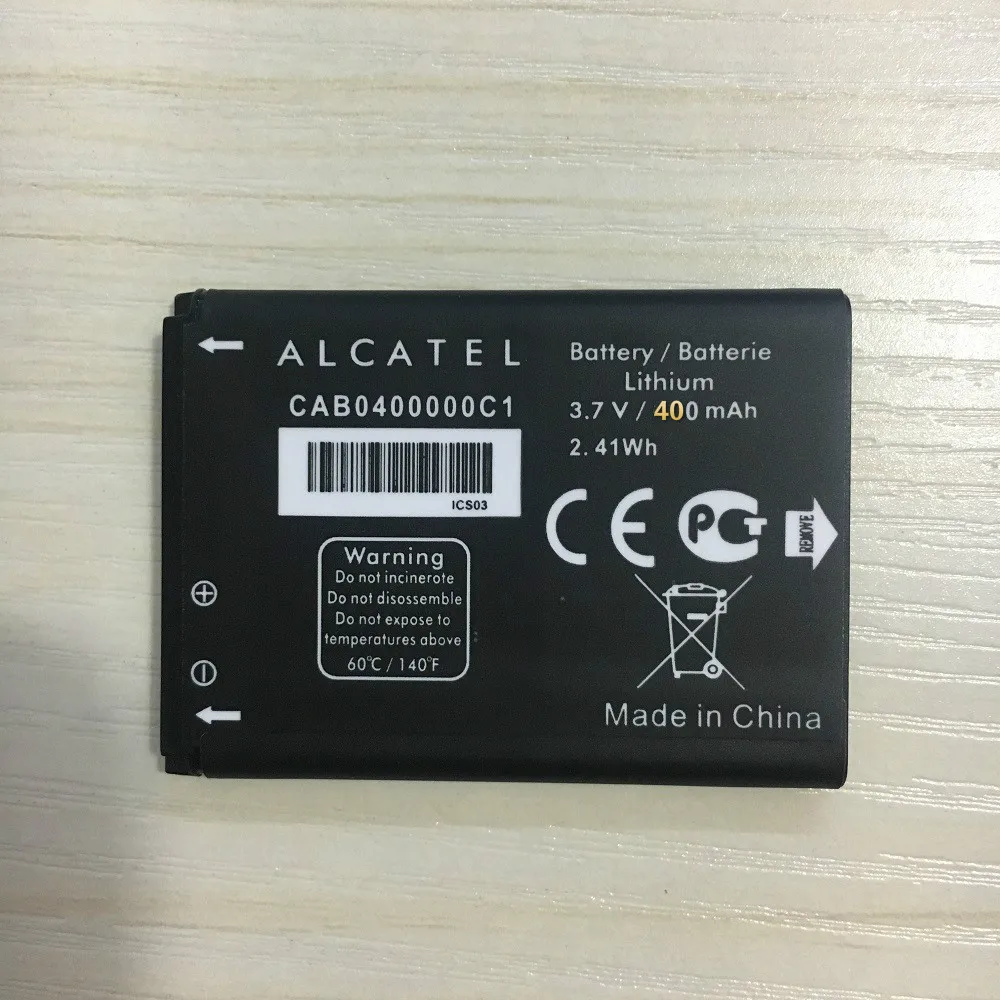 

400mAh battery for ALCATEL OT708 708 2010 2010D 2010X 356 665X CAB0400000C1 TLi004AB CAB22D0003C1 CAB30M0000C2 CAB22D0000C1