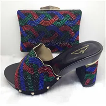 Italy Shoe And Bag Set With Black African Shoe With Bags 5 Colors Italian Shoe With