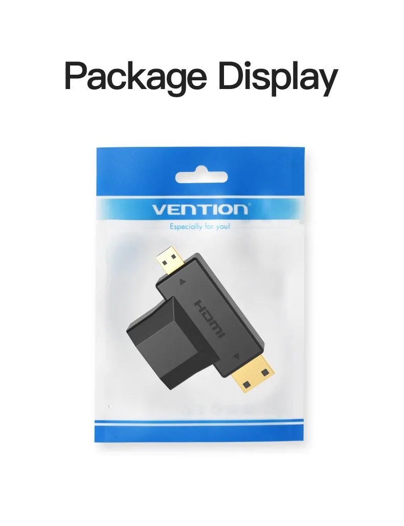 Vention Mini HDMI/Micro HDMI к HDMI адаптер конвертер 2 в 1 3D 1080 P мужчин и женщин для ТВ мониторы проектор камера