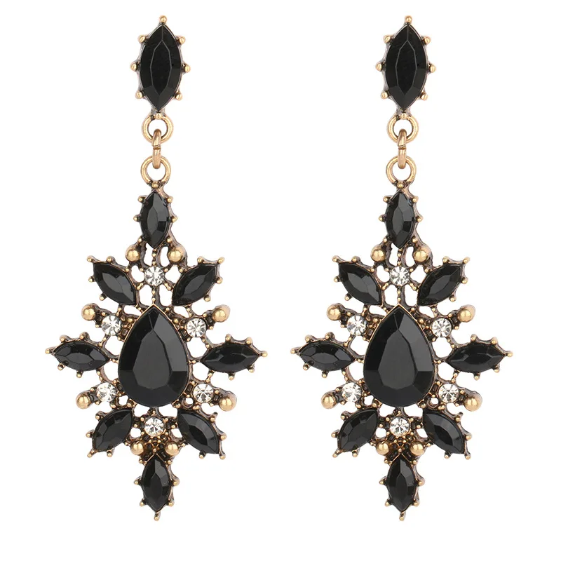 

Fashion Drop Earrings Vintage Hollow Black Long Earrings Female Pendant Earrings Modern Alloy Jewelry Pendientes Mujer Moda 2018