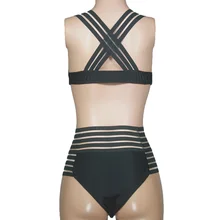 Пикантные Для женщин бра для плавания набор Пуш-ап Высокая талия купальник, бикини ванный комплект пляжная одежда NFE99