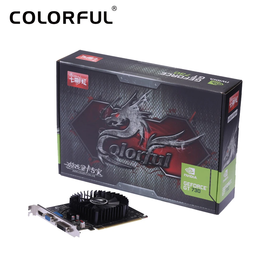 Colorful video card 2048MB NVIDIA GeForce GT 730 GT730 GPU 2GB 64bit ...