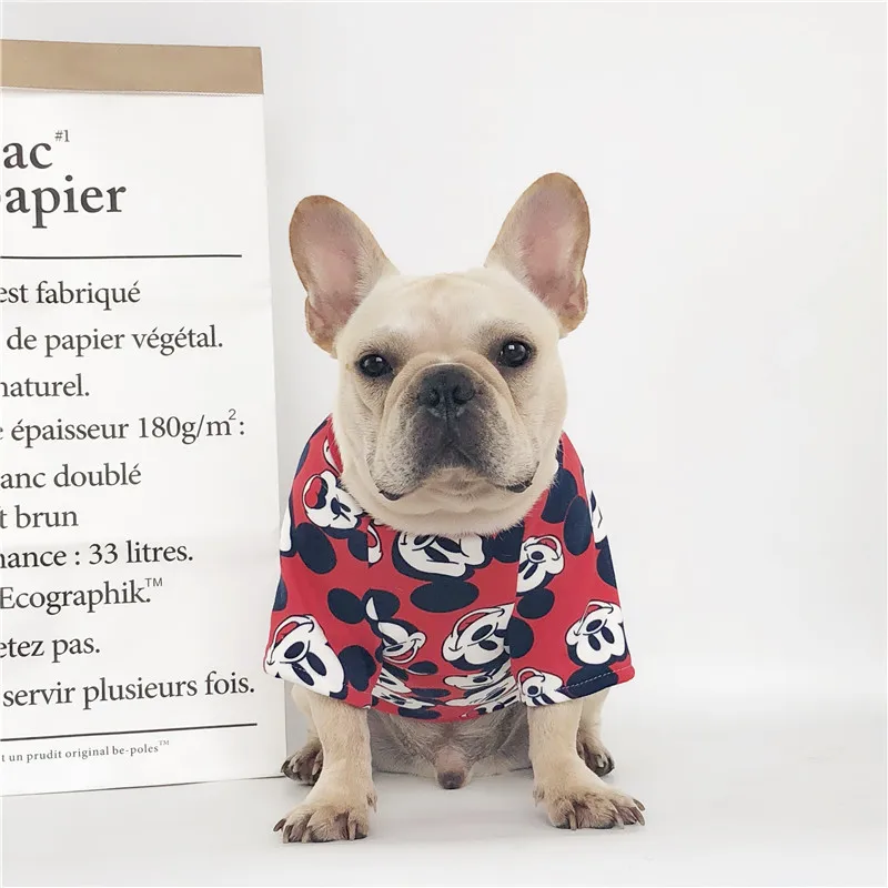 

Cotton Sweater for French Bulldog Clothes for Small Dogs Pug Costume Chihuahua Cartoon Print Clothing Yorkshire Puppy Clothing