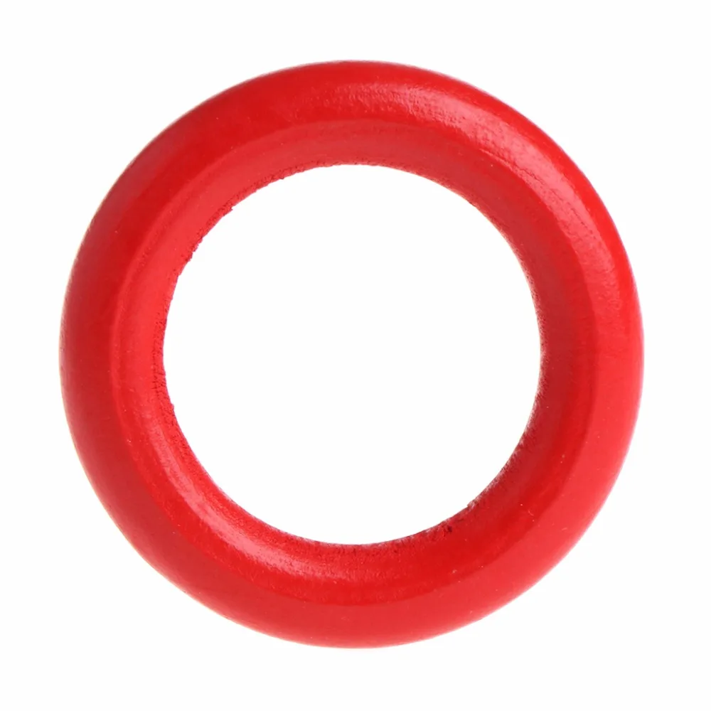 10 Pcs Wood Rings Birds Parrot Toys Accessories Colorful Random Color DIY Ornament Bird Supplies 3 Size