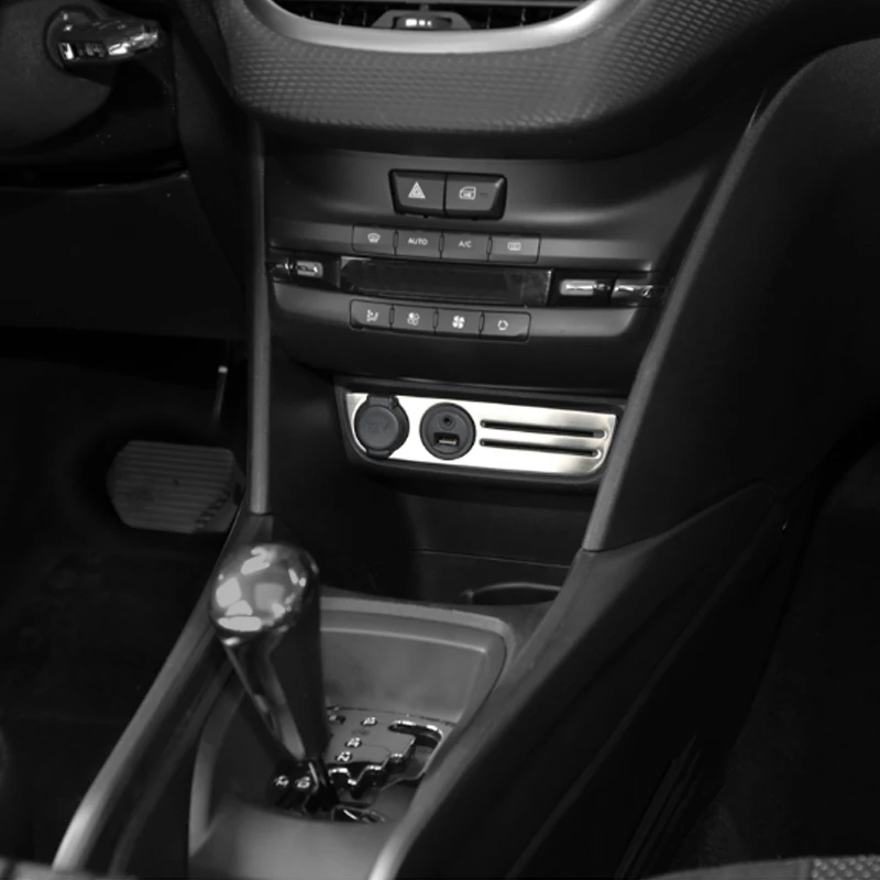 For Peugeot 2008 special cigarette lighter panel decoration stickers New logo 2008 modified special interior sequins