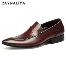 

Luxury Brand Designer Men's Fashion Genuine Leather Dress Shoes Mens Casual Oxfords Man Wedding Flats Formal Shoes YJ-B0045