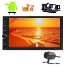 Android 6.0 Screen Car Stereo NO DVD HD 1080P HD Video in Dash GPS Navigation supports Wifi 3G/4G USB SD Mirror Link with Camera