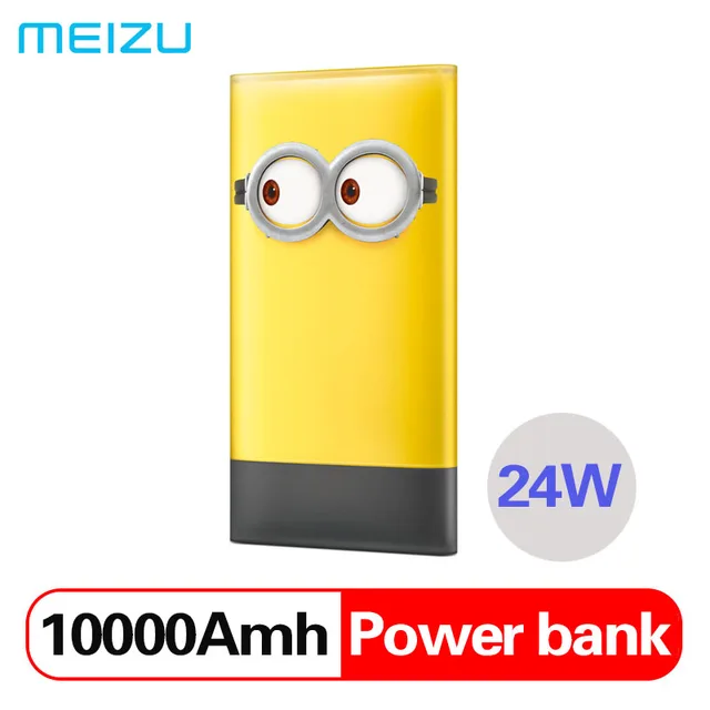 Meizu 10000 mAh Мощность банк Двусторонняя Quick Charge для iPhone Xs Max XR 8 7 samsung s10 s9 HuaweiP20 16th x8 MTK Pump Express 12V2A
