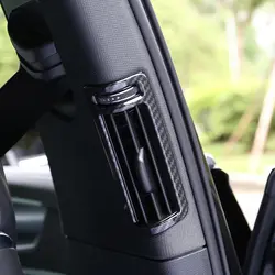 Для Audi A6 C8 2019 углерода Стиль боковые двери столп/B воздуха на выходе Vent A/C Frame Стикеры Обложка отделкой автомобильные аксессуары