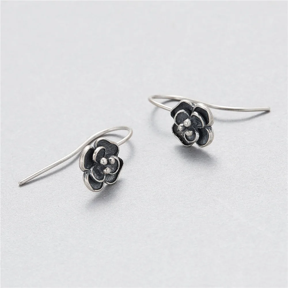 flower earring 100% 925 Sterling silver Jewelry fashion Hypoallergenic Stud earrings for women gift