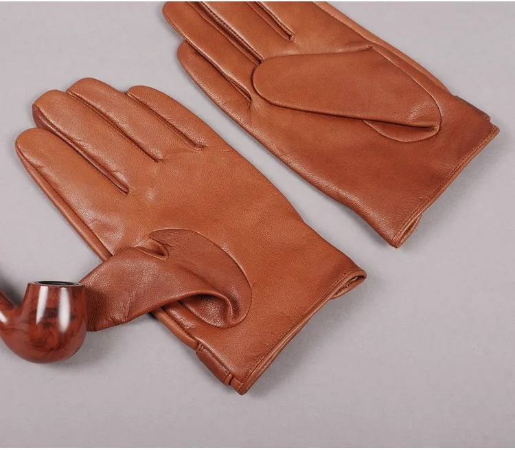 Мужские теплые кожаные перчатки Gours, зимние черные перчатки из натуральной козьей кожи, с возможностью управления сенсорным экраном