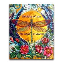 Мандала на заказ Алмазная картина Стрекоза Роза вышивка крестиком Санта Клаус Снеговик hibah домашний декор diy pintura Алмазная мозаика Круз