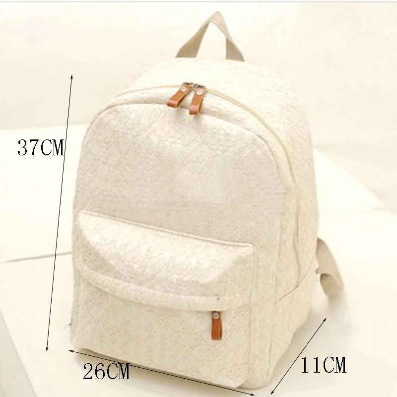 2018 de moda sólido blanco negro de encaje Mujer Mochila de lona con cremallera bolsillo de solapa de la escuela bolso de chica adolescente cuaderno de viaje Mochila 2018 de moda sólido blanco negro de encaje Mujer Mochila de lona con cremallera bolsillo de solapa de la escuela bolso de chica adolescente cuaderno de viaje Mochila